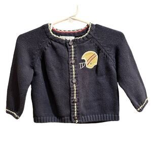 Dylan& Abby Knit Football Sweater, VGUC, Sz 6-9mo (AA)